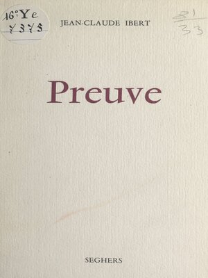 cover image of Preuve